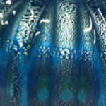 Blue with silver leaf