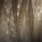 Clear crystal with gold leaf